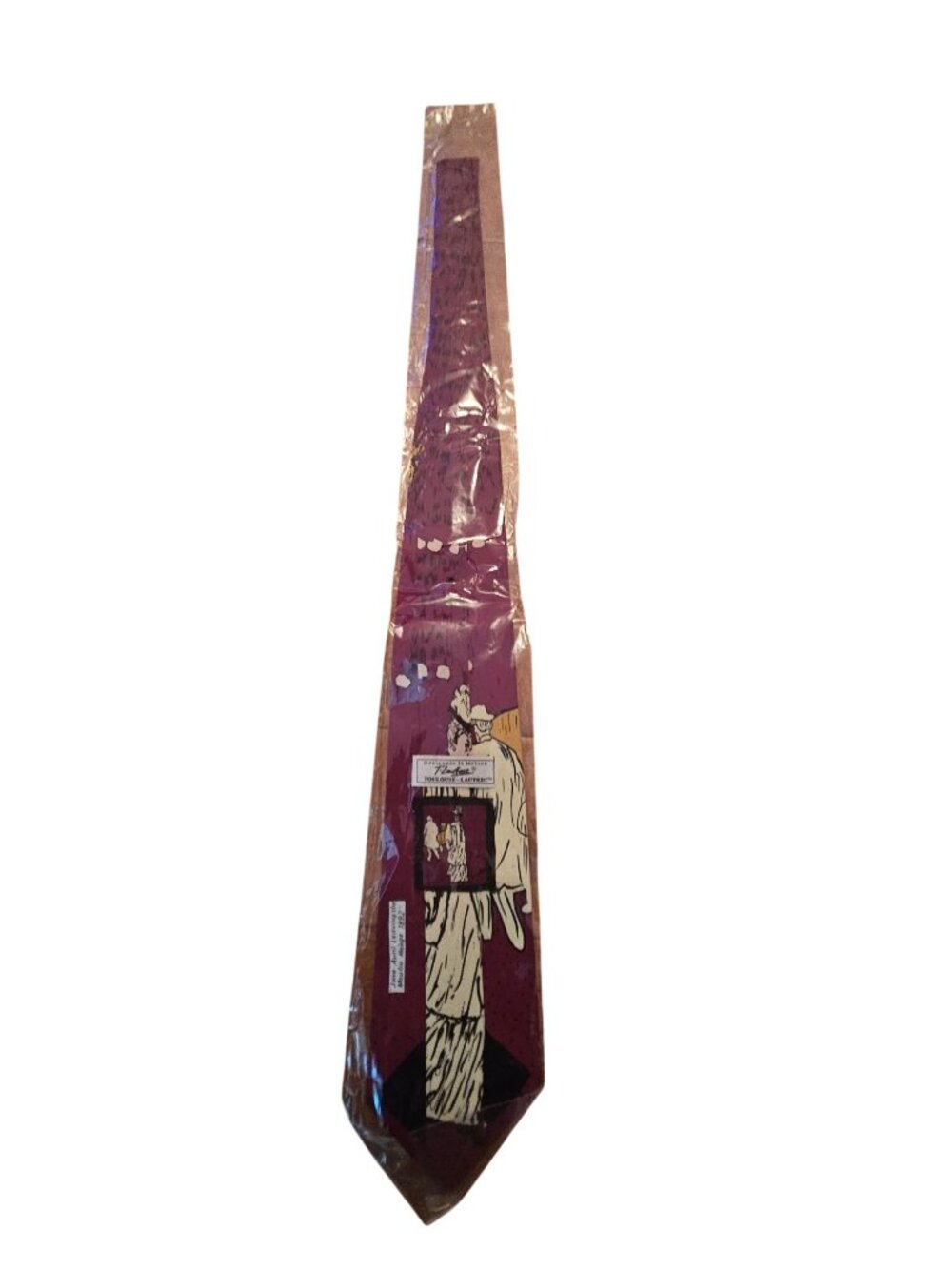 Henri Toulouse-Lautrec Inspired Necktie Designers In Motion Purple/Yellow Art Pr